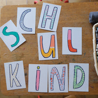 Postcard set for coloring - SCHOOLCHILD