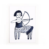 Postcard Zodiac Sign Sagittarius