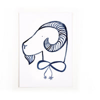 Postcard Zodiac Sign Aries