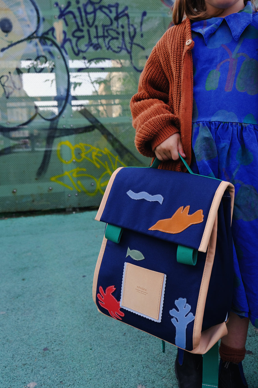 Hänska x Gretas Sister School Bag Blue 