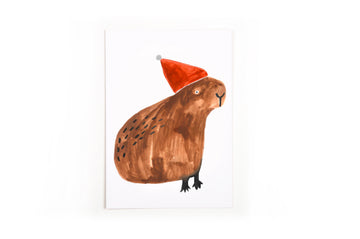 Postkarte Capybarische Weihanchten