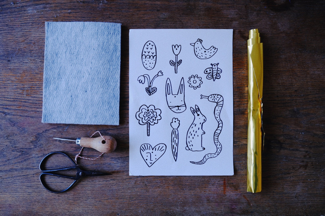 Craft template for golden EASTER pendants [Download/Printable]