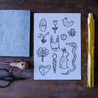 Craft template for golden EASTER pendants [Download/Printable]