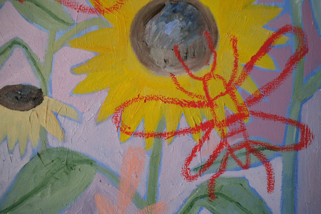 Originalillustration - No Bees no Sunflowers