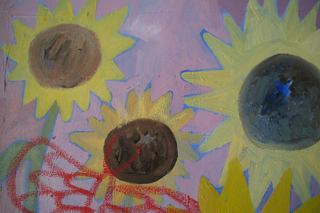 Originalillustration - No Bees no Sunflowers