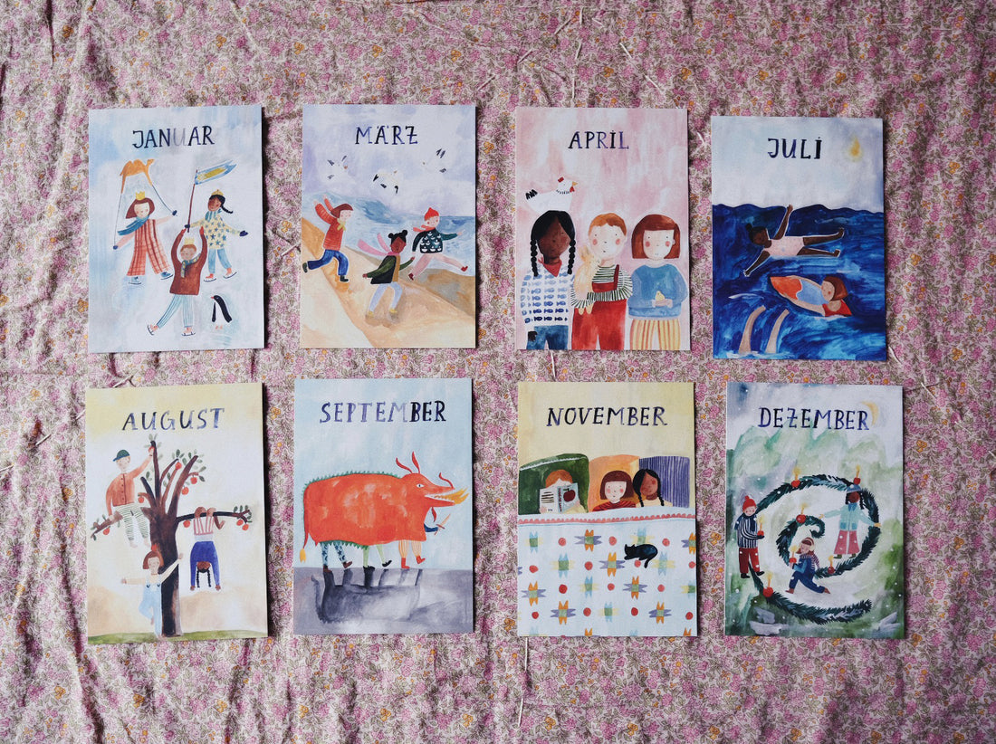 Monatskarten Lila Lämmchen x Gretas Schwester