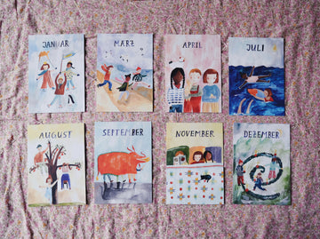 Monatskarten Lila Lämmchen x Gretas Schwester