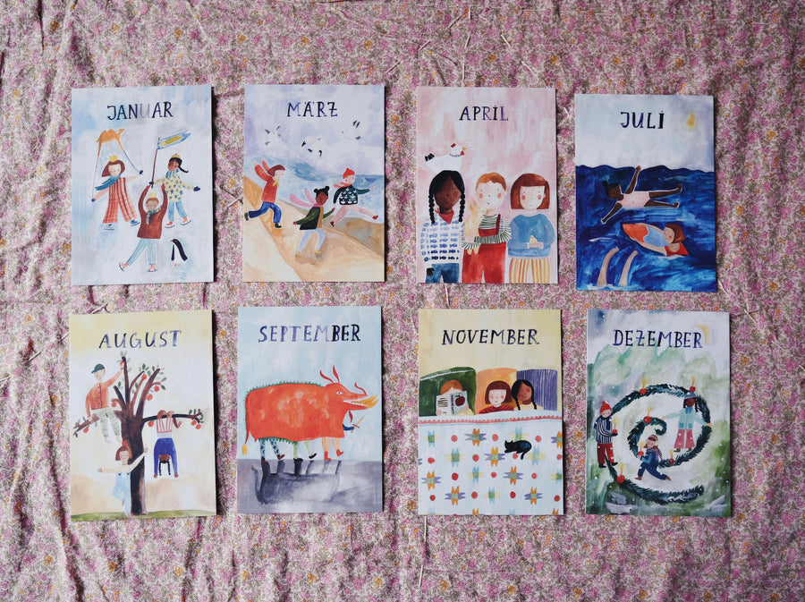 Monatskarten Lila Lämmchen x Gretas Schwester