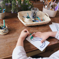 Postcard set for coloring - SCHOOLCHILD