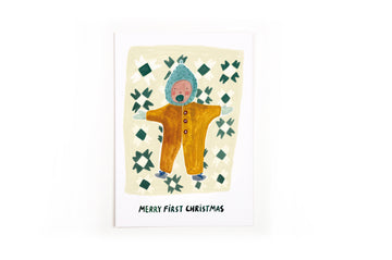 Postkarte Merry first Christmas