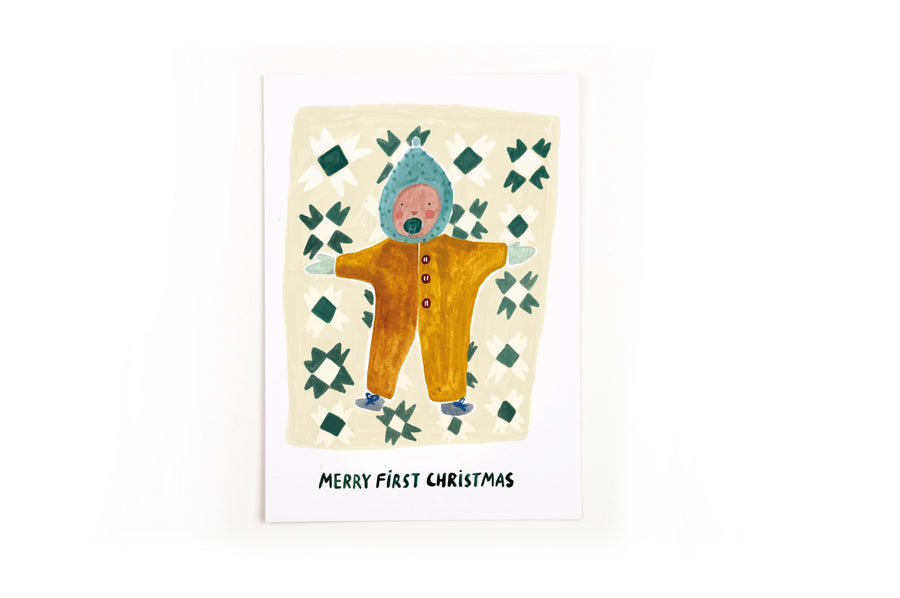 Postkarte Merry first Christmas