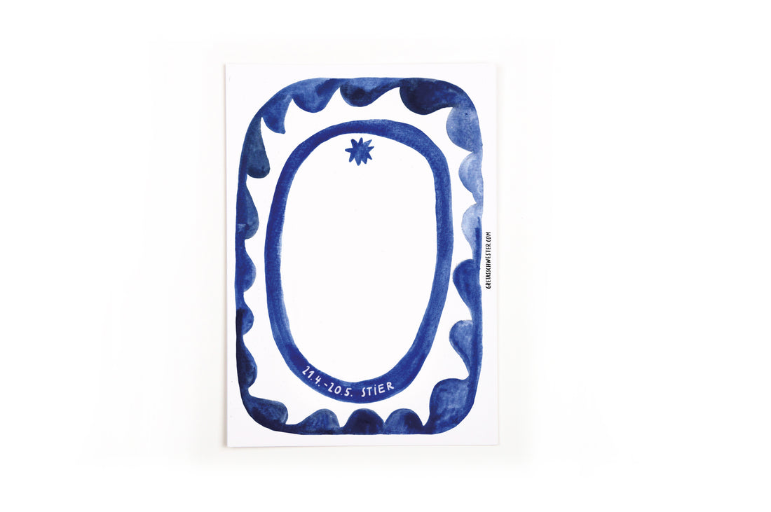 Postcard Zodiac sign Taurus