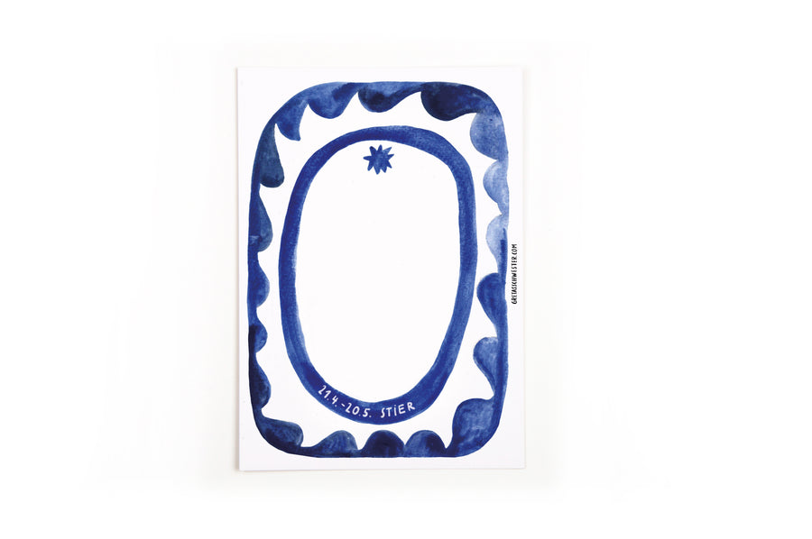 Postcard Zodiac sign Taurus