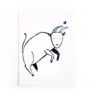 Postcard Zodiac sign Taurus