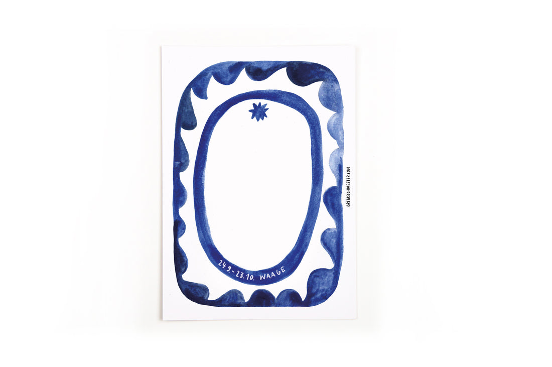 Postcard Zodiac Sign Libra
