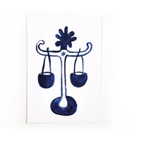 Postcard Zodiac Sign Libra