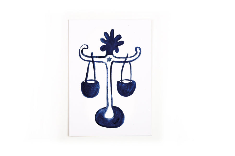 Postcard Zodiac Sign Libra