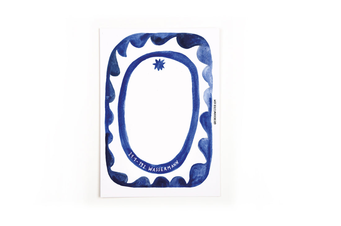 Postcard Zodiac Sign Aquarius