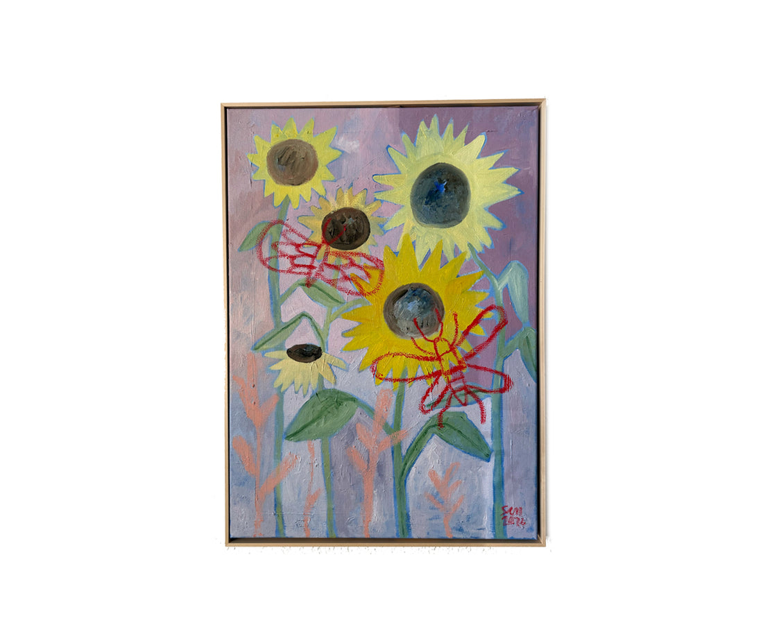 Originalillustration - No Bees no Sunflowers
