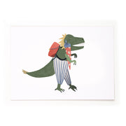 Postcard Dino School Enrollment