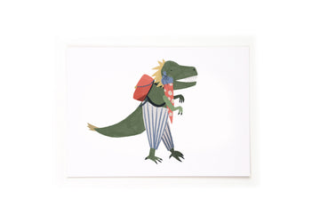 Postcard Dino School Enrollment