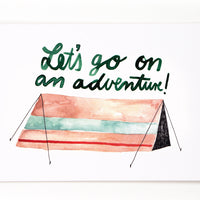 Postkarte Let's go on an adventure
