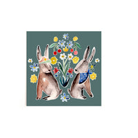 Square Postcard Easter Bunnies