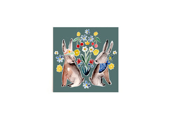 Square Postcard Easter Bunnies