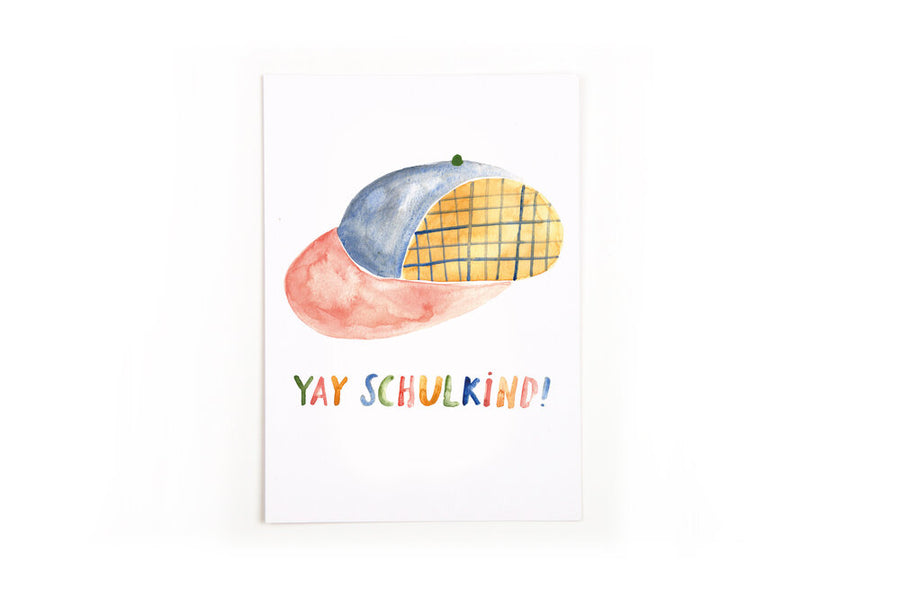 Postcard YAY SCHOOL CHILD