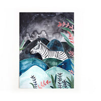 Postkarte Zebra