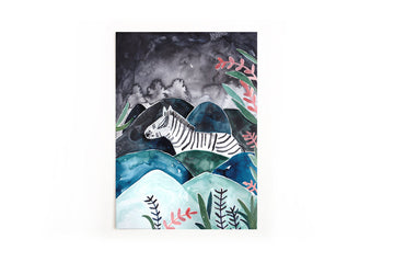 Postkarte Zebra